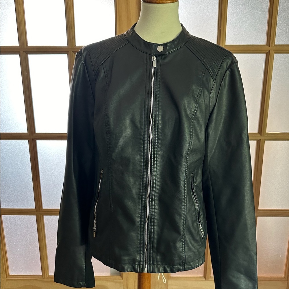 Express faux leather leather jacket
